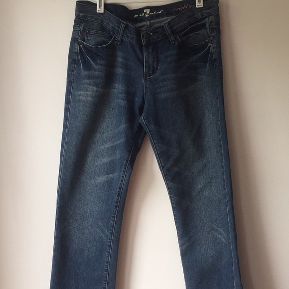 7 For All Mankind Straight Leg Jeans Size 28 - Picture 2 of 8
